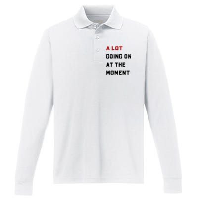 A Lot Going On At The Moment Performance Long Sleeve Polo