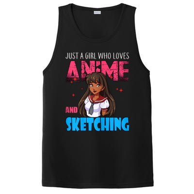 Anime Lover Girl Just A Girl Who Loves Anime And Sketching PosiCharge Competitor Tank