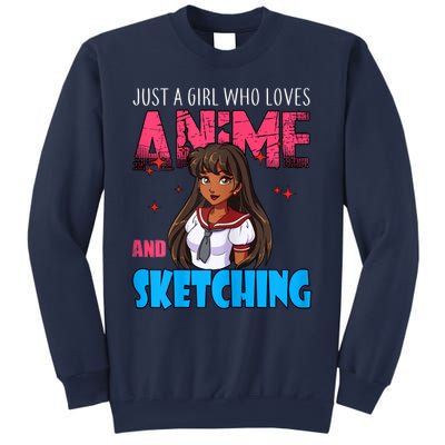 Anime Lover Girl Just A Girl Who Loves Anime And Sketching Sweatshirt