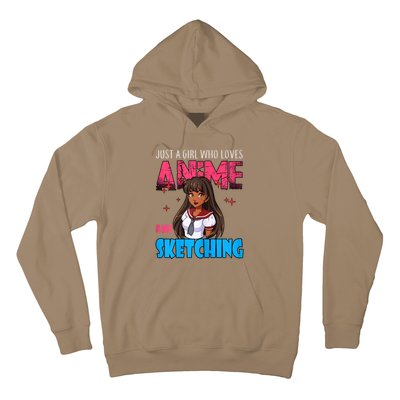 Anime Lover Girl Just A Girl Who Loves Anime And Sketching Hoodie