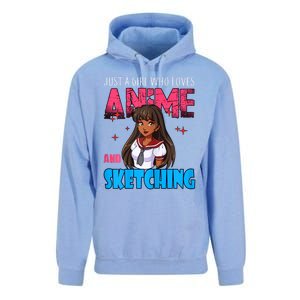 Anime Lover Girl Just A Girl Who Loves Anime And Sketching Unisex Surf Hoodie