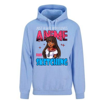 Anime Lover Girl Just A Girl Who Loves Anime And Sketching Unisex Surf Hoodie