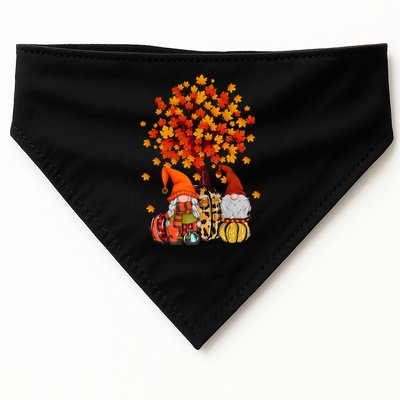 Autumn Leaves Gnomes Fall Season Pumpkin USA-Made Doggie Bandana