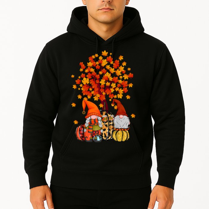 Autumn Leaves Gnomes Fall Season Pumpkin Hoodie