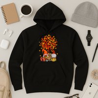 Autumn Leaves Gnomes Fall Season Pumpkin Hoodie