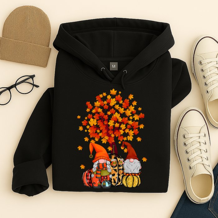 Autumn Leaves Gnomes Fall Season Pumpkin Hoodie