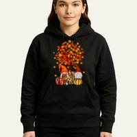 Autumn Leaves Gnomes Fall Season Pumpkin Hoodie