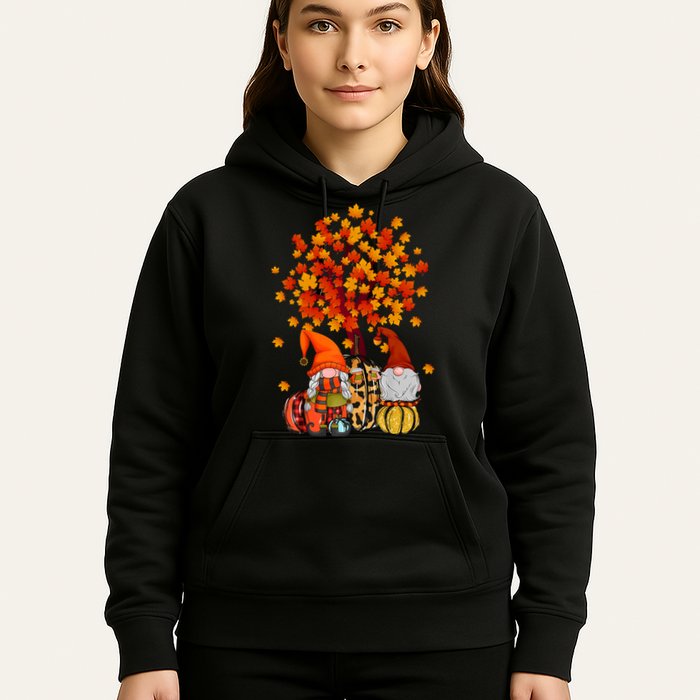 Autumn Leaves Gnomes Fall Season Pumpkin Hoodie