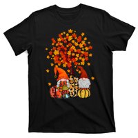 Autumn Leaves Gnomes Fall Season Pumpkin T-Shirt