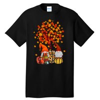 Autumn Leaves Gnomes Fall Season Pumpkin Tall T-Shirt