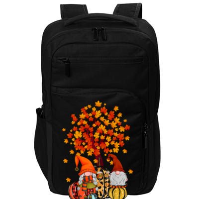 Autumn Leaves Gnomes Fall Season Pumpkin Impact Tech Backpack