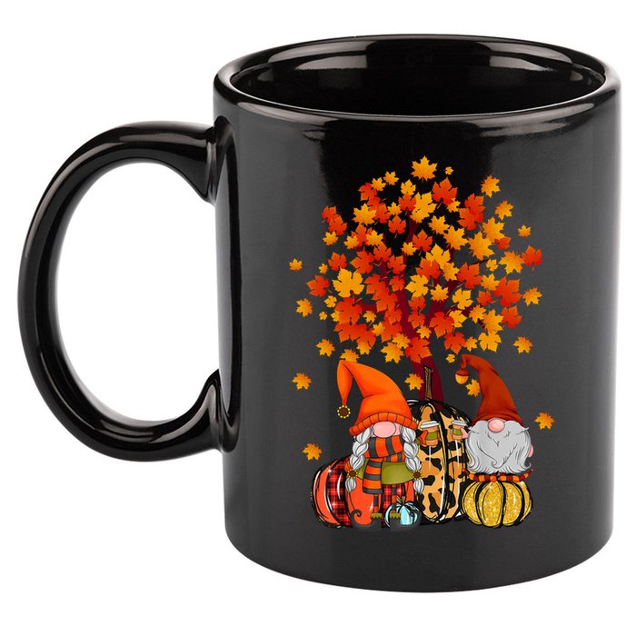 Autumn Leaves Gnomes Fall Season Pumpkin 11oz C Handle Ceramic Mug
