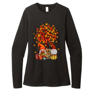 Autumn Leaves Gnomes Fall Season Pumpkin Womens CVC Long Sleeve Shirt