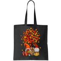 Autumn Leaves Gnomes Fall Season Pumpkin Tote Bag