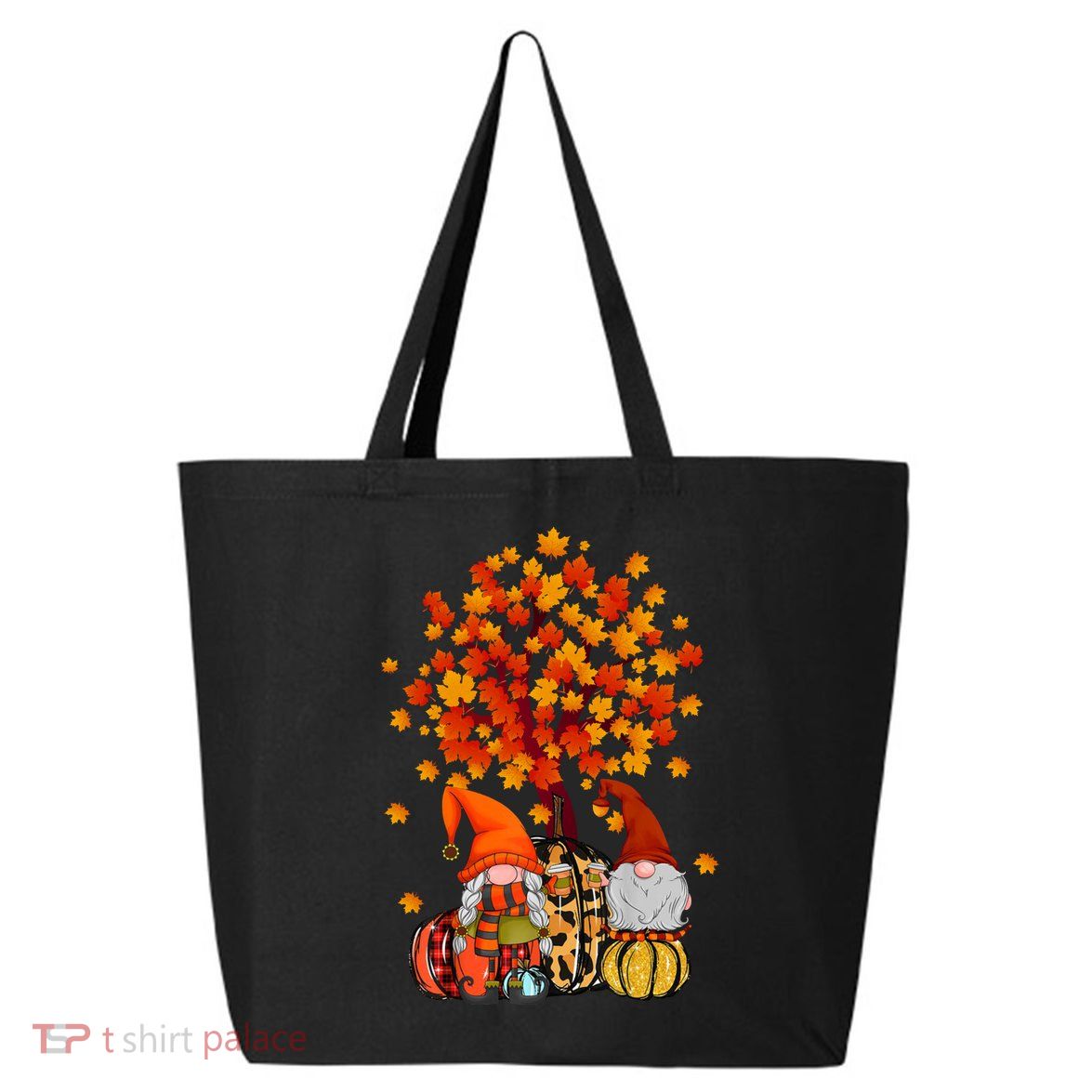 Autumn Leaves Gnomes Fall Season Pumpkin 25L Jumbo Tote