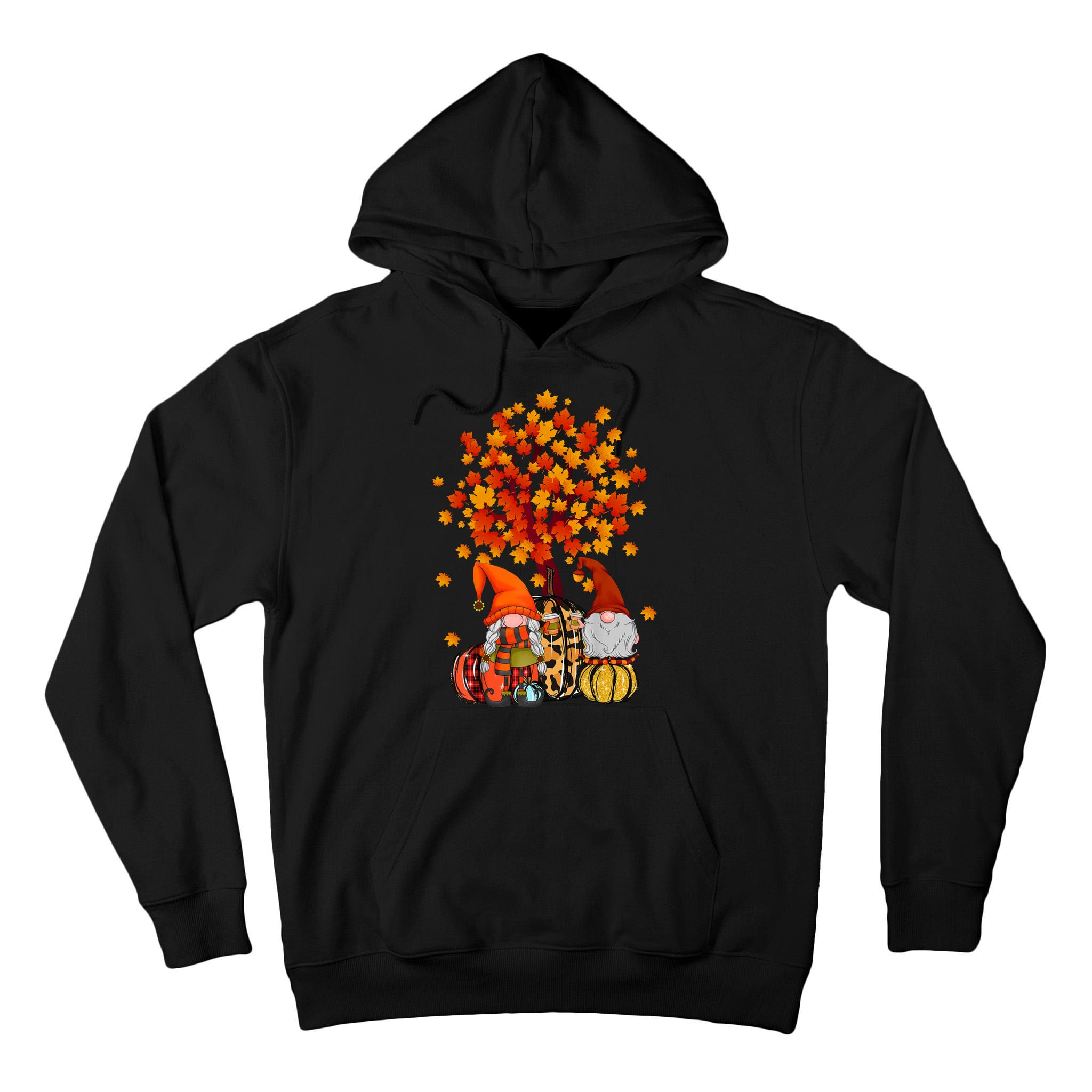Autumn Leaves Gnomes Fall Season Pumpkin Tall Hoodie