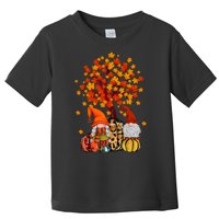 Autumn Leaves Gnomes Fall Season Pumpkin Toddler T-Shirt