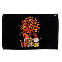 Autumn Leaves Gnomes Fall Season Pumpkin Grommeted Golf Towel