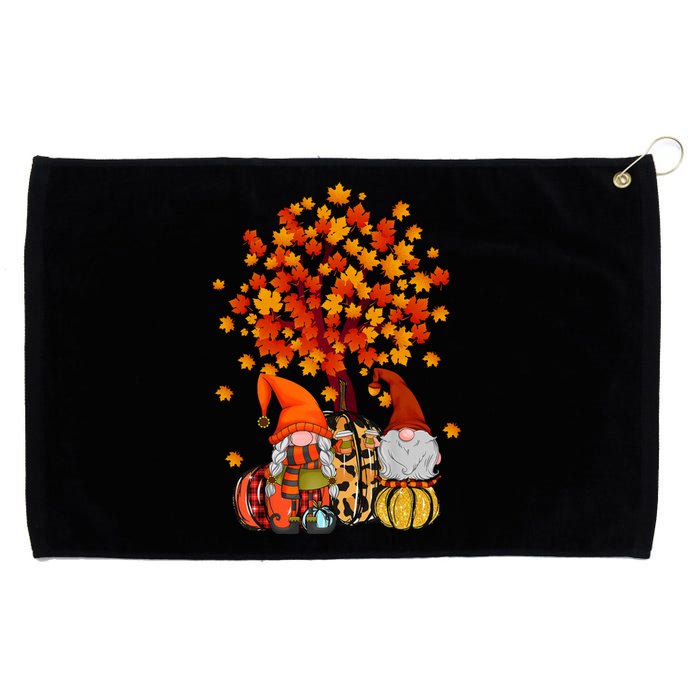 Autumn Leaves Gnomes Fall Season Pumpkin Grommeted Golf Towel