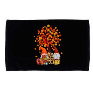 Autumn Leaves Gnomes Fall Season Pumpkin Microfiber Hand Towel