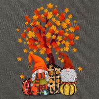 Autumn Leaves Gnomes Fall Season Pumpkin Cotton Canvas Backpack