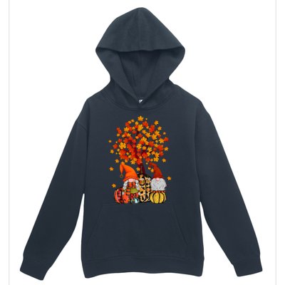 Autumn Leaves Gnomes Fall Season Pumpkin Urban Pullover Hoodie