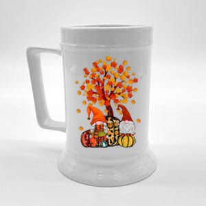 Autumn Leaves Gnomes Fall Season Pumpkin Beer Stein