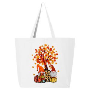 Autumn Leaves Gnomes Fall Season Pumpkin 25L Jumbo Tote