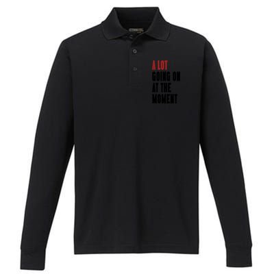 A Lot Going On At The Moment Performance Long Sleeve Polo