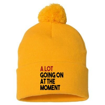 A Lot Going On At The Moment Pom Pom 12in Knit Beanie