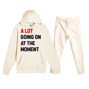 A Lot Going On At The Moment Funny Premium Hooded Sweatsuit Set