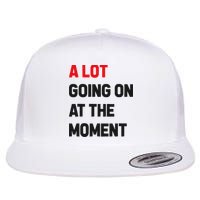 A Lot Going On At The Moment Funny Flat Bill Trucker Hat