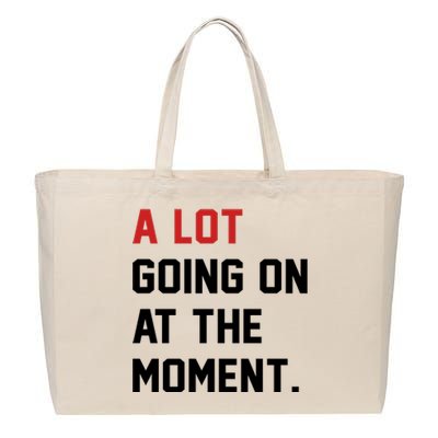 A Lot Going At The Moment Cotton Canvas Jumbo Tote