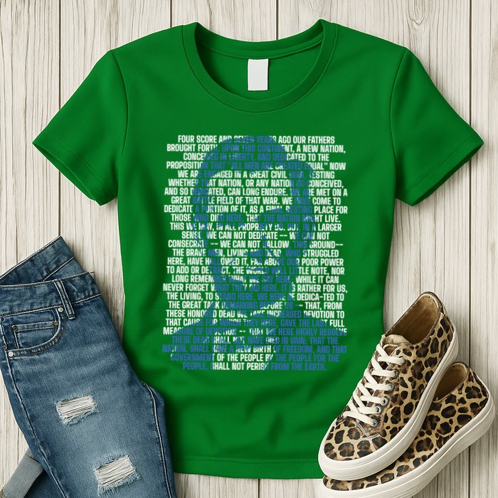 Abraham Lincoln Gettysburg Address Womens T-Shirt