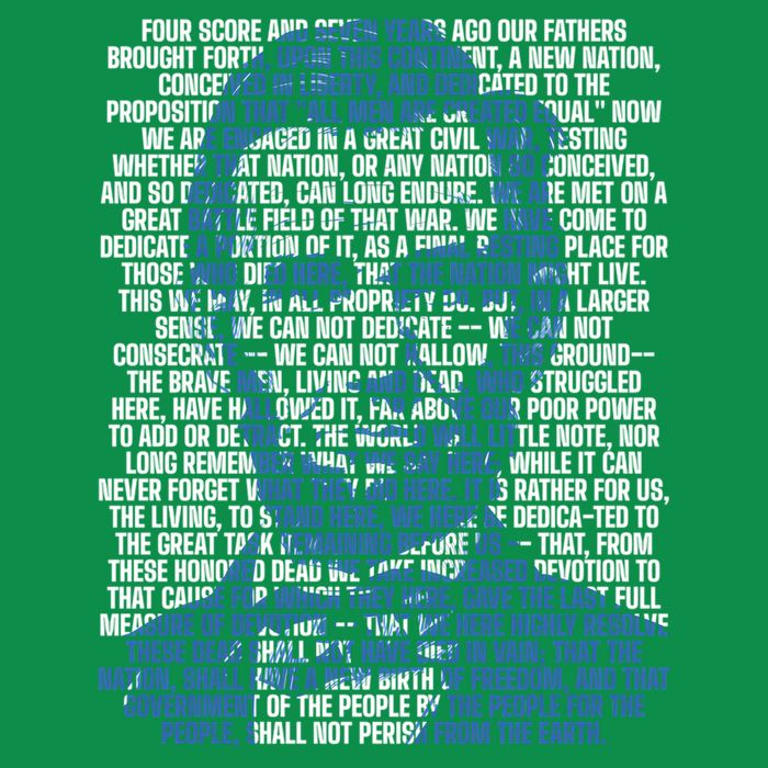 Abraham Lincoln Gettysburg Address Women's V-Neck T-Shirt