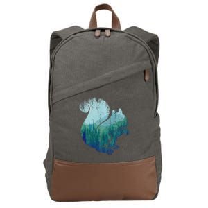 Animal Lover Gift Idea Forest Nature Wildlife Squirrel Cotton Canvas Backpack