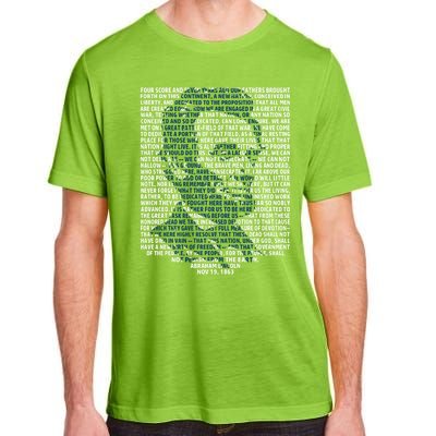 Abraham Lincoln Gettysburg Address Gift History Adult ChromaSoft Performance T-Shirt