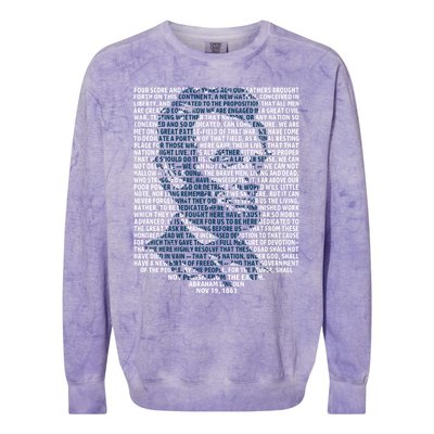 Abraham Lincoln Gettysburg Address Gift History Colorblast Crewneck Sweatshirt