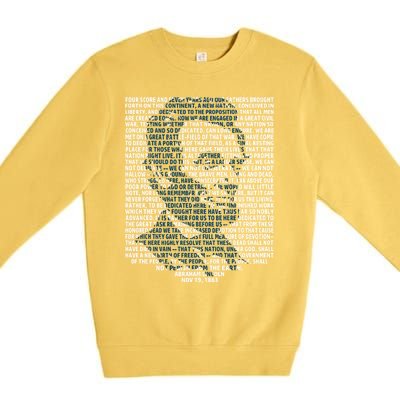 Abraham Lincoln Gettysburg Address Gift History Premium Crewneck Sweatshirt