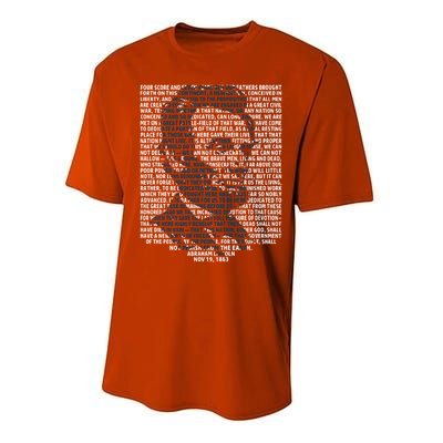 Abraham Lincoln Gettysburg Address Gift History Performance Sprint T-Shirt