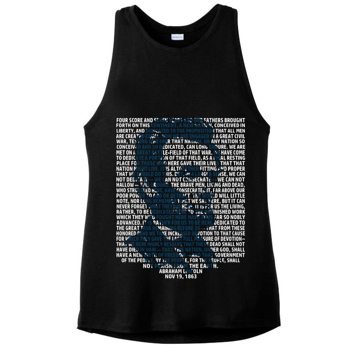 Abraham Lincoln Gettysburg Address Gift History Ladies PosiCharge Tri-Blend Wicking Tank