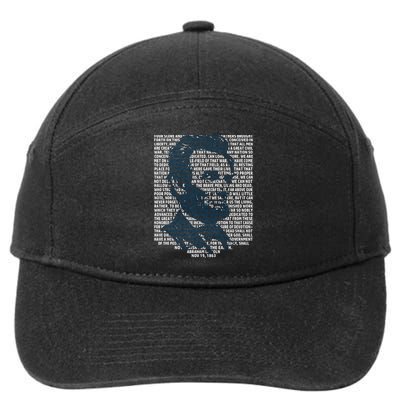Abraham Lincoln Gettysburg Address Gift History 7-Panel Snapback Hat