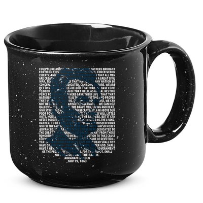 Abraham Lincoln Gettysburg Address Gift History 15oz Campfire Ceramic Mug