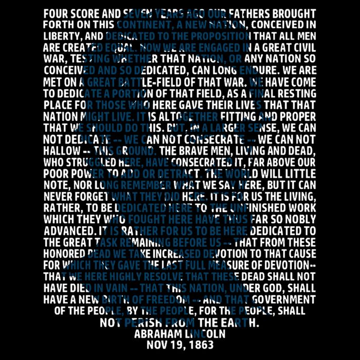 Abraham Lincoln Gettysburg Address Gift History Flat Bill Trucker Hat