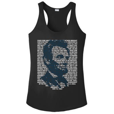 Abraham Lincoln Gettysburg Address Gift History Ladies PosiCharge Competitor Racerback Tank