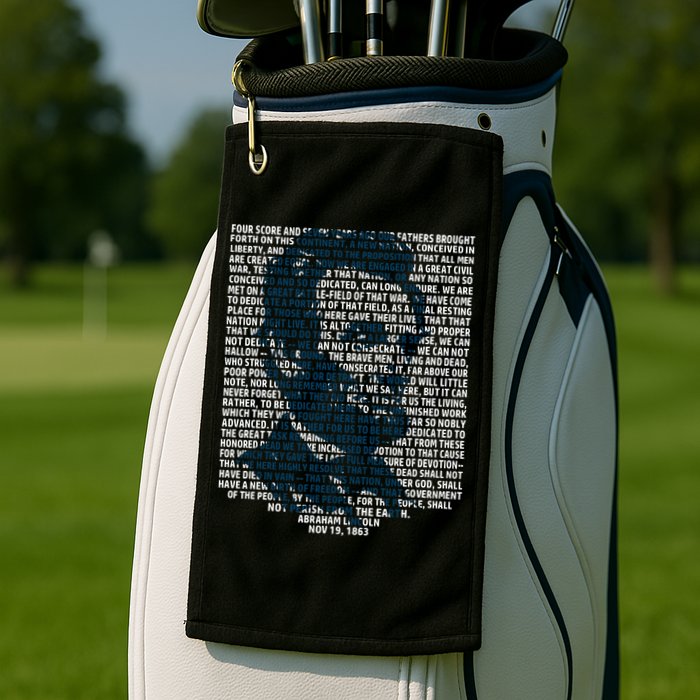 Abraham Lincoln Gettysburg Address Gift History Golf Towel
