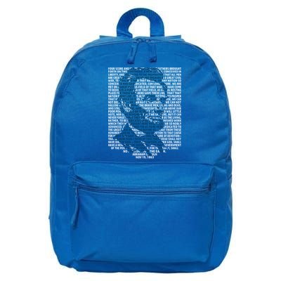 Abraham Lincoln Gettysburg Address Gift History 16 in Basic Backpack