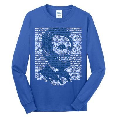 Abraham Lincoln Gettysburg Address Gift History Tall Long Sleeve T-Shirt