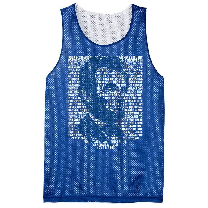 Abraham Lincoln Gettysburg Address Gift History Mesh Reversible Basketball Jersey Tank