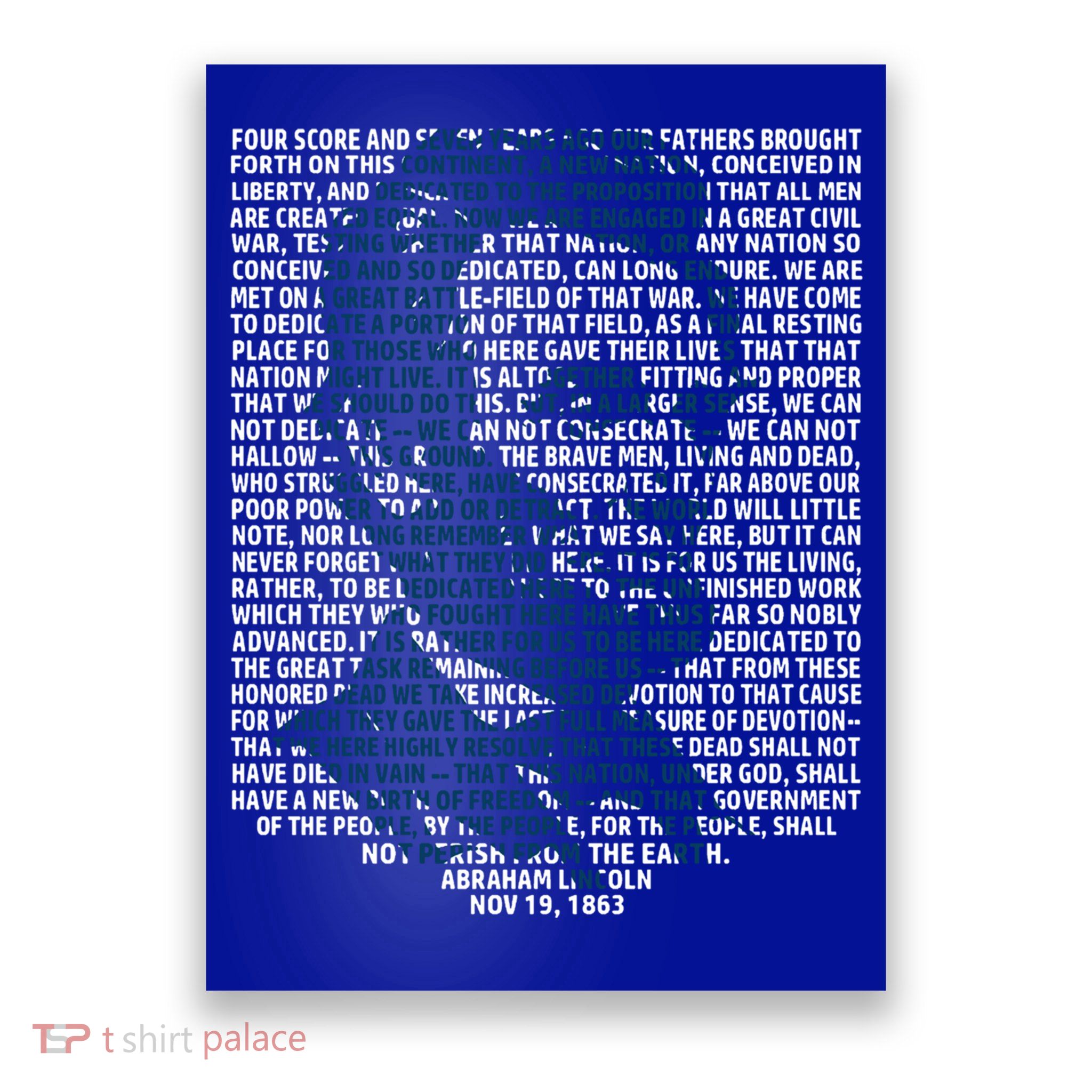 Abraham Lincoln Gettysburg Address Gift History Poster